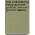 Kritik Und Erklärung Der Horazischen Gedichte, Volume 1 (German Edition)