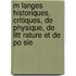 M Langes Historiques, Critiques, de Physique, de Litt Rature Et de Po Sie