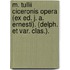 M. Tullii Ciceronis Opera (Ex Ed. J. A. Ernesti). (Delph. Et Var. Clas.).