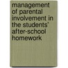 Management of parental Involvement in the Students' after-school homework door Juhudi Cosmas
