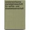 Oesterreichische Vierteljahresschrift für rechts- und Staatswissenschaft door Xaver Halmeri Franz