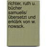 Richter, Ruth U. Bücher Samuelis/ übersetzt und Erklärk von W. Nowack. door Nowack Wilhelm