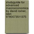 Studyguide For Advanced Macroeconomics By David Romer, Isbn 9780073511375