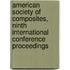 American Society of Composites, Ninth International Conference Proceedings