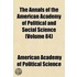 Annals of the American Academy of Political and Social Science (Volume 84)