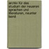 Archiv Für Das Studium Der Neueren Sprachen Und Literaturen, Neunter Band