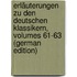 Erläuterungen Zu Den Deutschen Klassikern, Volumes 61-63 (German Edition)