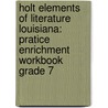 Holt Elements Of Literature Louisiana: Pratice Enrichment Workbook Grade 7 door Winston