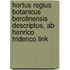 Hortus Regius Botanicus Berolinensis descriptus, ab Henrico Friderico Link