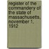 Register of the Commandery of the State of Massachusetts, November 1, 1912