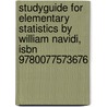 Studyguide For Elementary Statistics By William Navidi, Isbn 9780077573676 door William Navidi