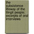 The Subsistence Lifeway of the Tlingit People; Excerpts of Oral Interviews