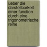 Ueber die Darstellbarkeit einer Function durch eine trigonometrische Reihe door Riemann Bernhard