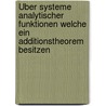 Über Systeme analytischer Funktionen welche ein Additionstheorem besitzen door Myrberg