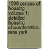 1990 Census of Housing Volume 1; Detailed Housing Characteristics. New York