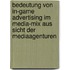Bedeutung Von In-Game Advertising Im Media-Mix Aus Sicht Der Mediaagenturen