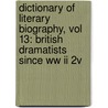 Dictionary Of Literary Biography, Vol 13: British Dramatists Since Ww Ii 2v door Stanley Weintraub