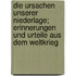 Die Ursachen unserer Niederlage; Erinnerungen und Urteile aus dem Weltkrieg