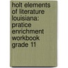Holt Elements Of Literature Louisiana: Pratice Enrichment Workbook Grade 11 door Winston