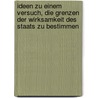 Ideen zu einem Versuch, die Grenzen der Wirksamkeit des Staats zu bestimmen door Professor Alexander Von Humboldt