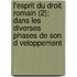 L'Esprit Du Droit Romain (2); Dans Les Diverses Phases de Son D Veloppement