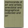 Memoranda of Art and Artists, Anecdotal and Biographical. Collected and Arr door Joseph Sandell