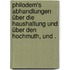 Philodem's Abhandlungen über die Haushaltung und über den Hochmuth, und .
