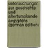 Untersuchungen zur geschichte und altertumskunde Aegyptens (German Edition)