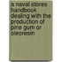 A Naval Stores Handbook Dealing with the Production of Pine Gum or Oleoresin