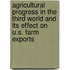 Agricultural Progress in the Third World and Its Effect on U.S. Farm Exports