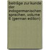 Beiträge Zur Kunde Der Indogermanischen Sprachen, Volume 6 (German Edition)