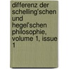 Differenz Der Schelling'schen Und Hegel'schen Philosophie, Volume 1, Issue 1 door Johann C. Glaser
