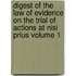 Digest of the Law of Evidence on the Trial of Actions at Nisi Prius Volume 1