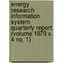 Energy Research Information System Quarterly Report (Volume 1979 V. 4 No. 1)