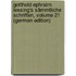 Gotthold Ephraim Lessing's Sämmtliche Schriften, Volume 21 (German Edition)