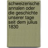 Schweizerische Annalen oder die Geschichte unserer Tage seit dem Julius 1830 door Müller Von Friedberg Karl