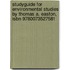 Studyguide For Environmental Studies By Thomas A. Easton, Isbn 9780073527581