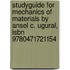 Studyguide For Mechanics Of Materials By Ansel C. Ugural, Isbn 9780471721154