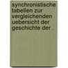 Synchronistische Tabellen zur vergleichenden Uebersicht der Geschichte der . by Eitner Karl