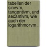 Tabellen der Sinvvm, Tangentivm, und Secantivm, wie auch der Logarithmorvm . door Vlacq Adriaan