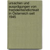 Ursachen und Ausprägungen von Fremdenfeindlichkeit in Österreich seit 1945 by Irene Spörr