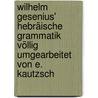 Wilhelm Gesenius' Hebräische Grammatik Völlig Umgearbeitet Von E. Kautzsch by Gesenius Wilhelm