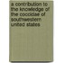 A Contribution to the Knowledge of the Coccidae of Southwestern United States