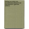 Beitrag Zur Lehre Von Landstandschaftsrecht Der Standesherrn (German Edition) by Karl Ferdinand Göriz