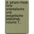 D. Johann Friedr. Hirts Orientalische Und Exegetische Bibliothek, Volume 7...