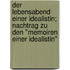 Der Lebensabend Einer Idealistin; Nachtrag Zu Den "Memoiren Einer Idealistin"