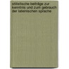 Stilistische beiträge zur kenntnis und zum gebrauch der lateinischen sprache door Steffen W. Schmidt