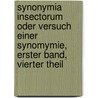 Synonymia Insectorum oder Versuch einer Synomymie, Erster Band, Vierter Theil door Carl Johan Schoenherr