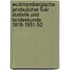 Wušrttembergische Jahrbušcher fušr Statistik und Landeskunde. 1818-1951-52