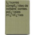 Ï¿½Uvres Complï¿½Tes De Voltaire: Contes. Poï¿½Sies Mï¿½Lï¿½Es
